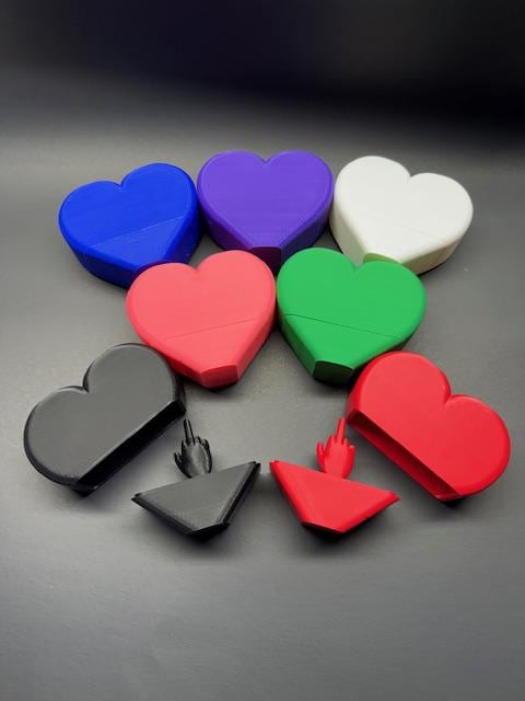 Heart With Middle Finger Gag Gift Prank Surprise 3d Printed Perfect For Valentines Day Gift For Him Or Her Boyfriend or Girlfriend