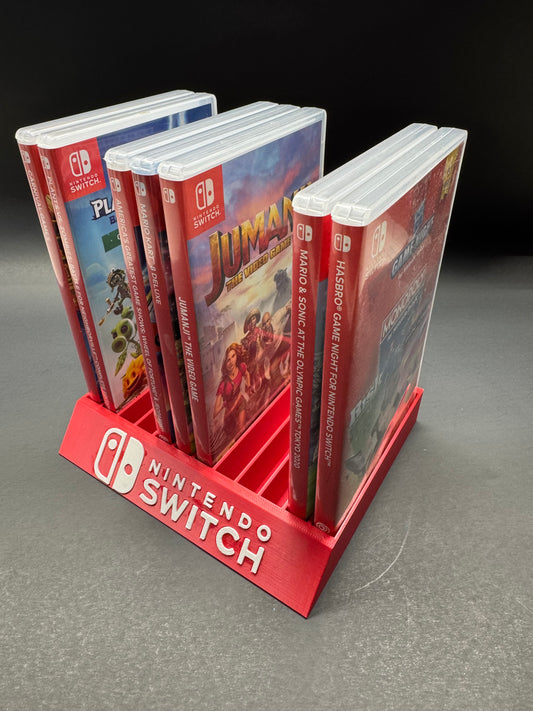 Nintendo Switch Game Case Holder - Holds 12 Games - Eco-Friendly PLA - Multiple Color Options