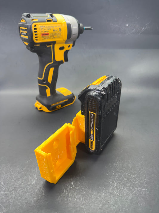 3D Printed DeWalt Battery Holder - Secure Mount for 20V & 60V Batteries