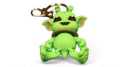 Cute Alien Keychain – 3D Printed Fun and Whimsical Accessory