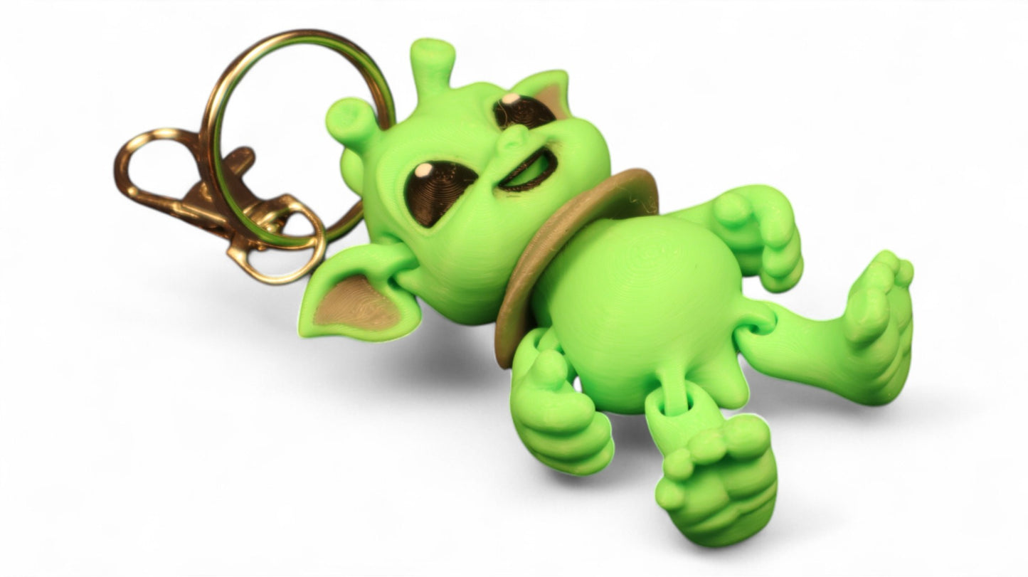 Cute Alien Keychain – 3D Printed Fun and Whimsical Accessory