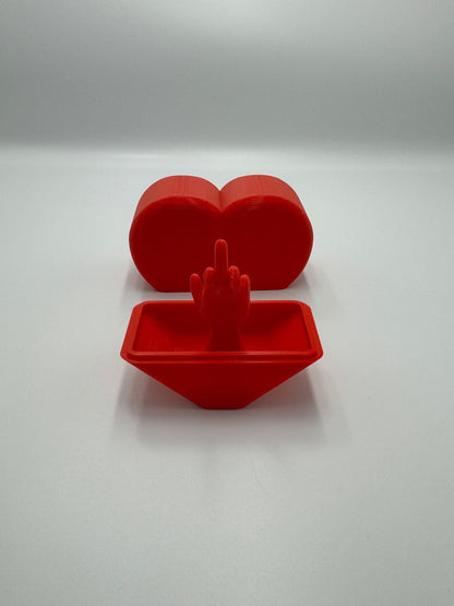 Heart With Middle Finger Gag Gift Prank Surprise 3d Printed Perfect For Valentines Day Gift For Him Or Her Boyfriend or Girlfriend