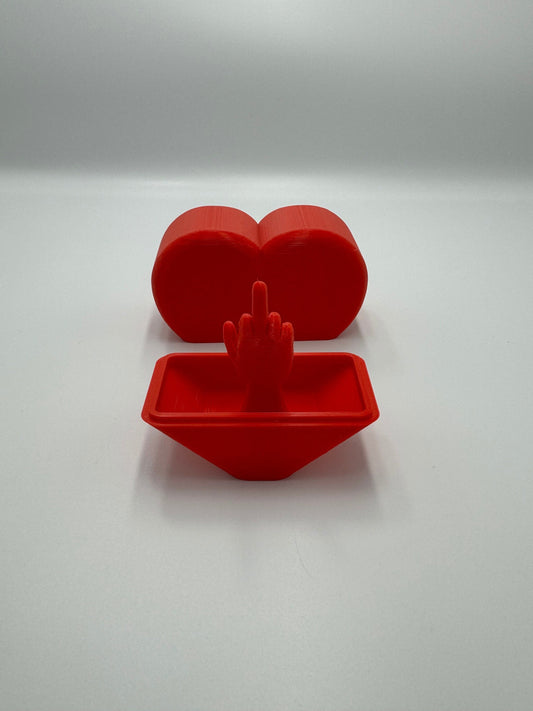 Heart With Middle Finger Gag Gift Prank Surprise 3d Printed Perfect For Valentines Day Gift For Him Or Her Boyfriend or Girlfriend