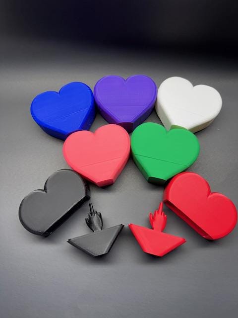 Heart With Middle Finger Gag Gift Prank Surprise 3d Printed Perfect For Valentines Day Gift For Him Or Her Boyfriend or Girlfriend