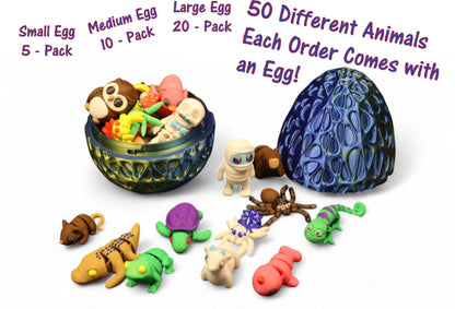 Mystery Egg with Mini Animal Pets – Random Surprise Toys (Small, Medium, Large)