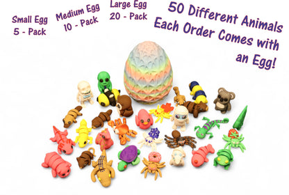 Mystery Egg with Mini Animal Pets – Random Surprise Toys (Small, Medium, Large)