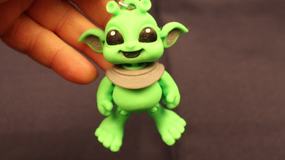 Cute Alien Keychain – 3D Printed Fun and Whimsical Accessory